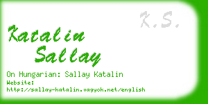 katalin sallay business card